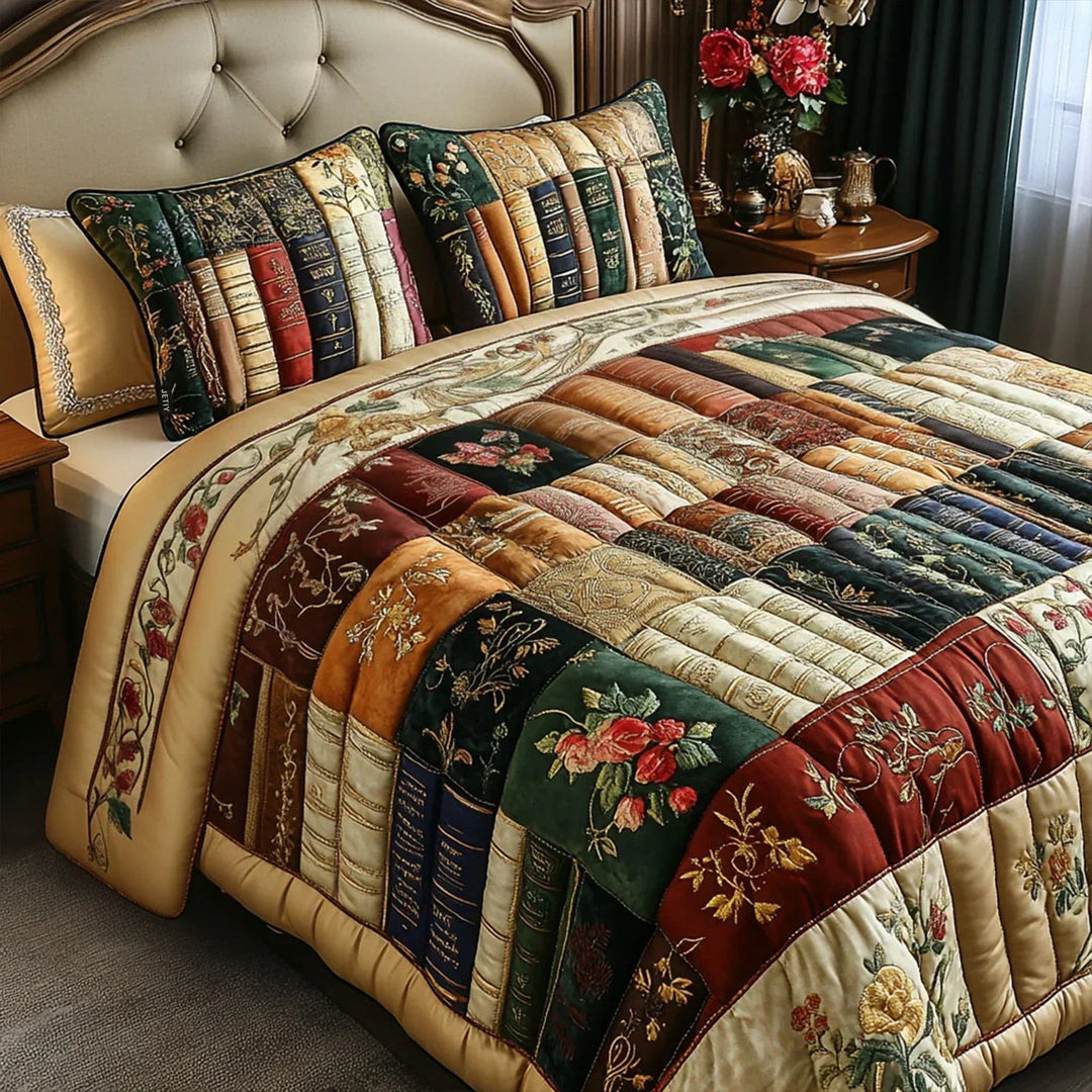 キルティングベッドリネン3点セット - 読書のための隠れ家