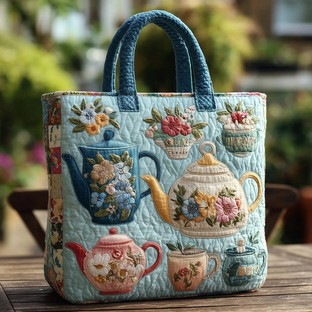 フラワーパターン キルティングバッグ