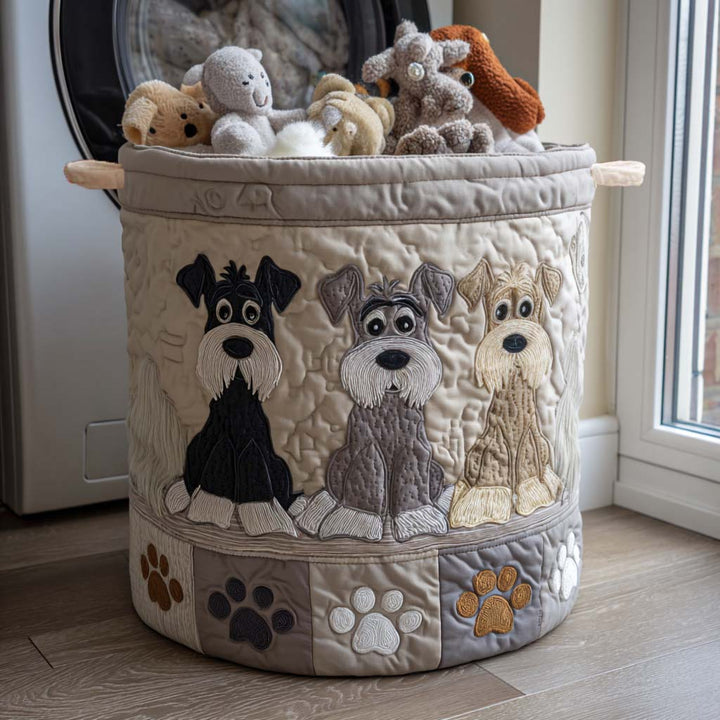 カートゥーンシュナウザー ランドリーバスケット