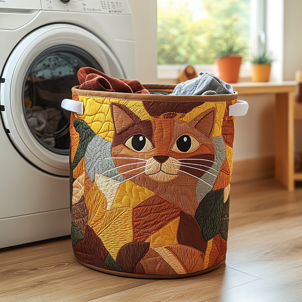 心地よい猫のランドリーバスケット