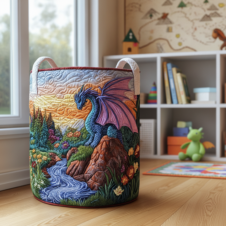 神秘的なドラゴンのランドリーバスケット