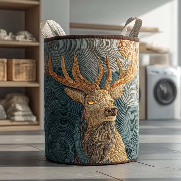 鹿のランドリーバスケット