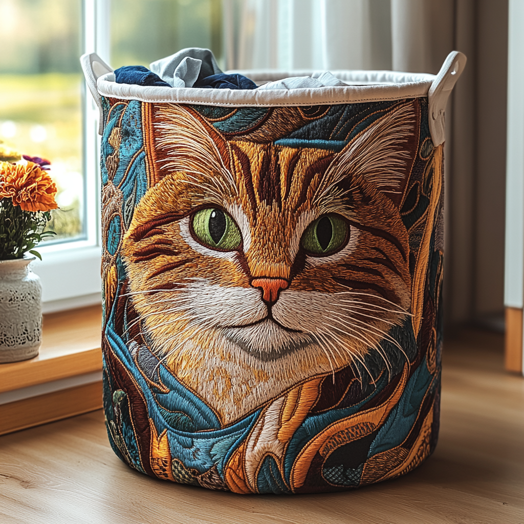 サニーキャット ランドリーバスケット